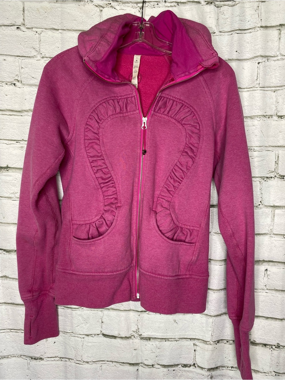 Lululemon zip up jacket glittery sparkly size 6